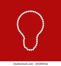 pills concept: idea, lightbulb