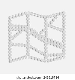 pills concept, map, navigator, gps