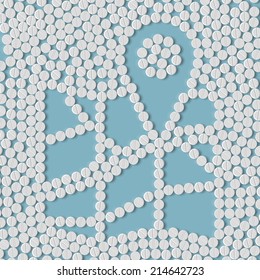 pills concept: map, pointer, navigator, gps
