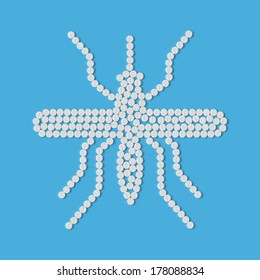 pills concept: mosquito, insect