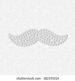 pills concept: mustache