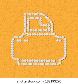 pills concept: printer, office