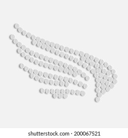 pills concept: wing, feather, angel