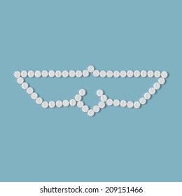 pills concept: wing, feather, bird
