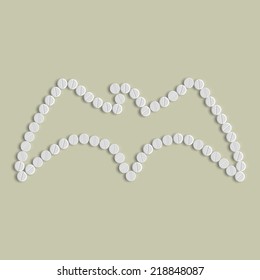 pills concept: wing, feather, bird