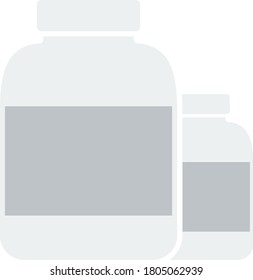 Pills Container Icon. Flat Color Design. Vector Illustration.