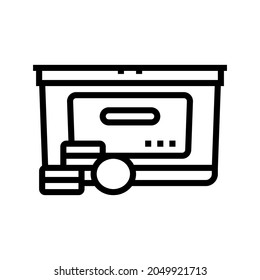 pills detergent line icon vector. pills detergent sign. isolated contour symbol black illustration