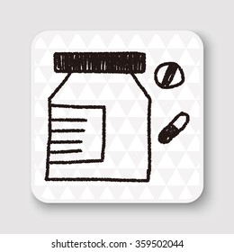 pills doodle drawing