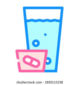 pills dose color icon vector. pills dose sign. isolated symbol illustration