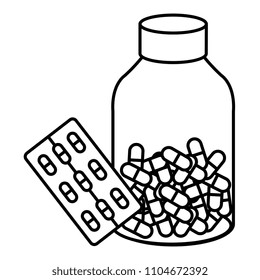 pills drugs with bottle medical
