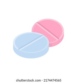 Pills and drugs composition vector colorful realistic icon