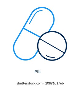 Pills Or Drugs Icon Concept