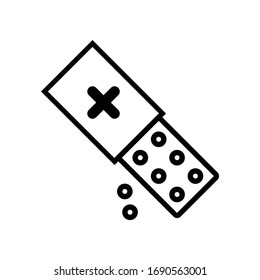 pills and drugs package vector icon black coronavirus cure covid19