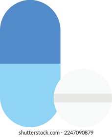 pills drugs vector flat illustration
