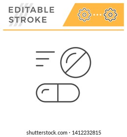 Pills editable stroke line icon