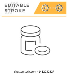 Pills editable stroke line icon