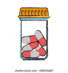 pills flask healthcare related icon image