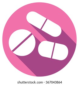 pills flat icon