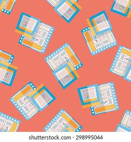 Pills flat icon seamless pattern background