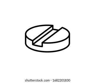 Pills flat icon. Single high quality outline symbol for web design or mobile app.  Pills thin line signs for design logo, visit card, etc. Outline pictogram EPS10