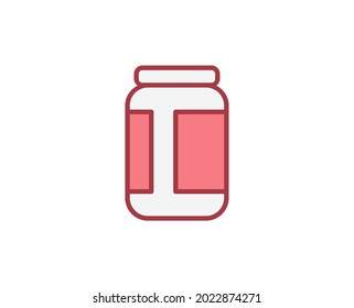 Pills flat icon. Thin line signs for design logo, visit card, etc. Single high-quality outline symbol for web design or mobile app. Medical outline pictogram.