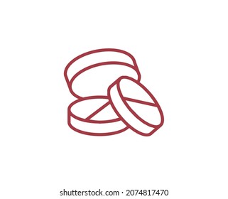 Pega un icono plano. Señales de línea delgada para el logotipo de diseño, tarjeta de visita, etc. Símbolo de esquema único de alta calidad para diseño web o aplicación móvil. Pictograma de contorno médico.