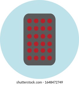 Pills flat illustration vector icon