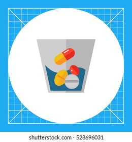 Pills in glass
