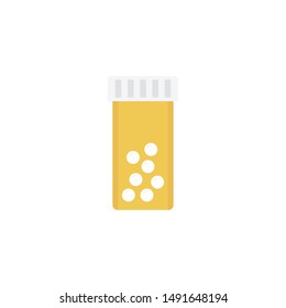 pills glyph flat vector icon