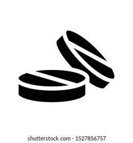 pills glyph flat vector icon
