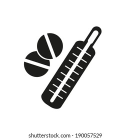 Pills Health & Medical thermometer Vector Format