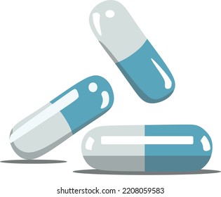 pills health medication vitamins illustration