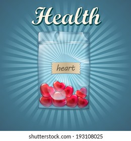 Pills Heart Icon Vector