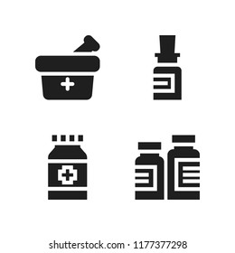 pills icon. 4 pills vector icons set. medicine icons for web and design about pills theme