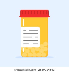 Pills icon. The bulb icon. Flat style. Vector icon.