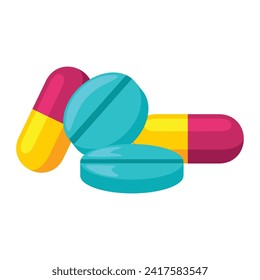 Pills icon design illustration. Vector design