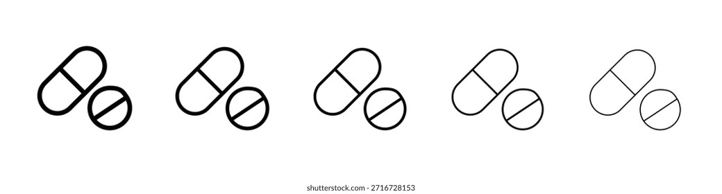 Píldoras icono de diseño, logotipo, App, UI. Ilustración vectorial, EPS