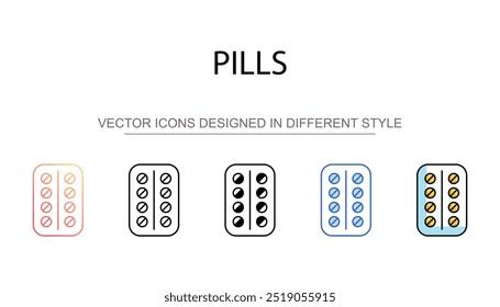 Pillen-Symbol-Design mit weißem Hintergrund Stockgrafik
