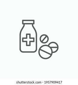 pills icon, drug vector, medicine illustration