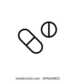 pills icon. Element of science icon for mobile concept and web apps. Thin line pills icon can be used for web and mobile on white background