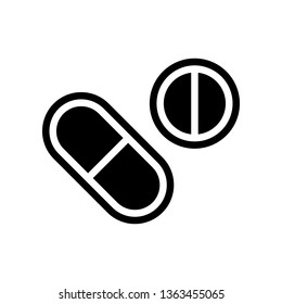 pills icon. Element of Science for mobile concept and web apps icon. Glyph, flat icon for website design and development, app development