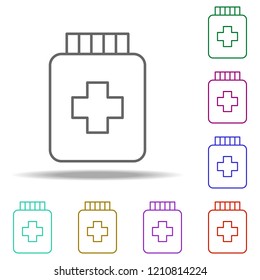 pills icon. Elements of medical in multi color style icons. Simple icon for websites, web design, mobile app, info graphics