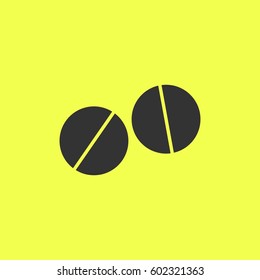 Pills icon flat. 