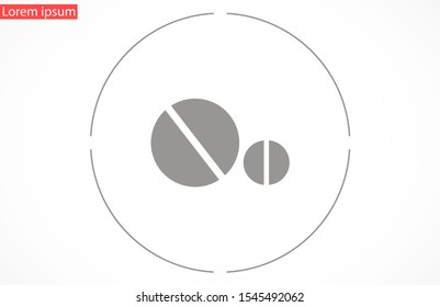 Pills icon flat Illustration isolated vector sign symbol. Pills icon in trendy flat style isolated on background. Pills bottle and pills icon. Black and white