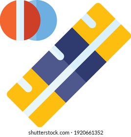 Pills icon flat. Illustration isolated vector sign symbol