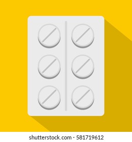 Pills icon. Flat illustration of pills vector icon for web