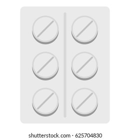Pills icon flat isolated on white background vector illustration