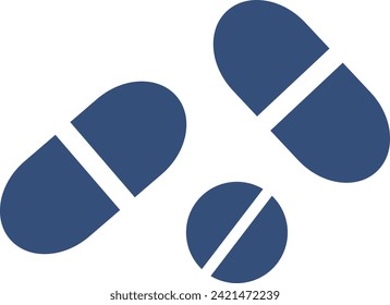 Pillen Symbol flach. einzelne Vektorsymbol, Kapselsymbol einfaches Design, Arzneimittelzeichen und -symbol, Medizinische Arzneimittel. einzeln auf transparentem Hintergrund, Antibiotikapille, ein Zeichen von Pharmazie-Symbolen.