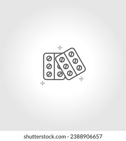 Pillen Symbol flach. Medizin-Ikone Vektor. Illustration, einzelne Vektorsymbol, Kapselsymbol, einfaches Design