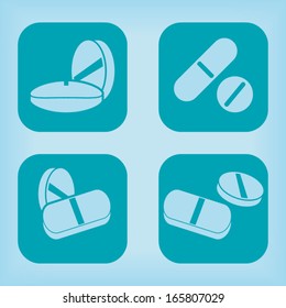 Pills icon - four variations